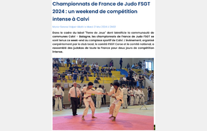 VU & LU SUR CORSE NET INFOS :  Avec notre arbitre Maurice MASSONI 👏👏🥋