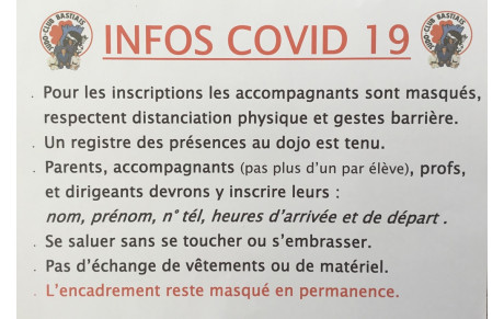PROTOCOLE SANITAIRE :