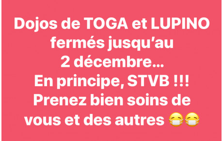 PAS DE REPRISE DES COURS EN NOVEMBRE :