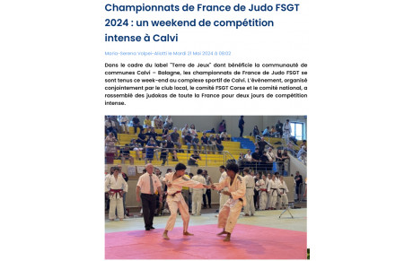 VU &amp; LU SUR CORSE NET INFOS :  Avec notre arbitre Maurice MASSONI 👏👏🥋