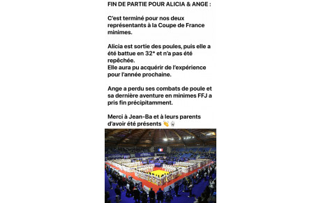 COUPE DE FRANCE MINIMES :