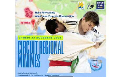 NOS MINIMES SERONT À ISTRES CE WE :